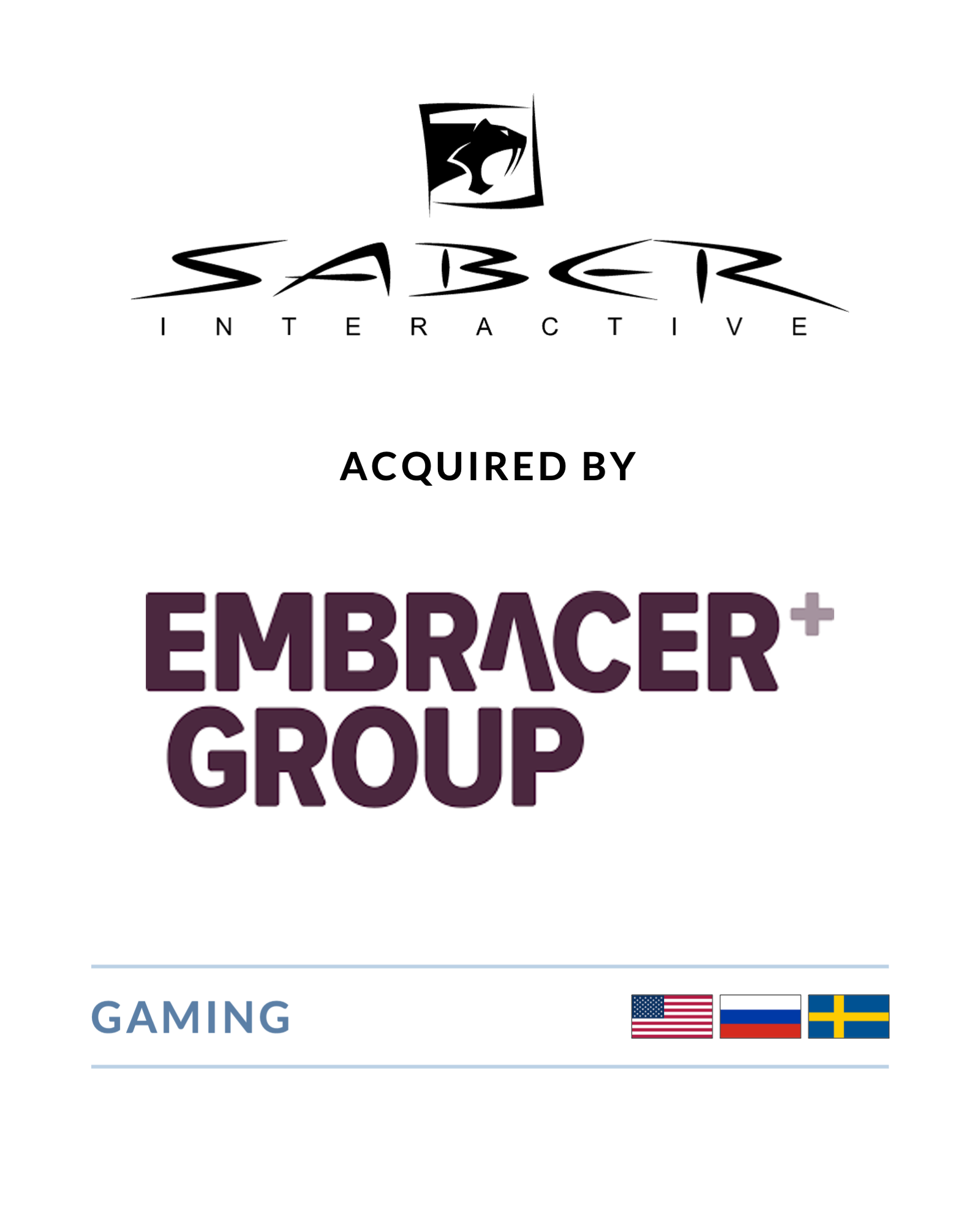 Saber Interactive - Acquired by Embracer Group